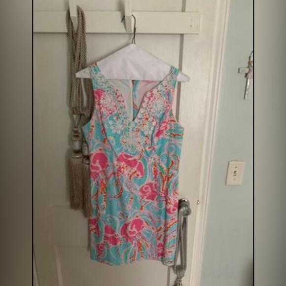 Lilly Pulitzer Jellyfish Dress Shift Dress Size 4 - Picture 1 of 8